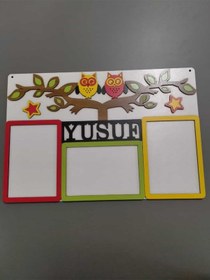 Resim 3lü Resim Çerçevesi Kişiye Özel İsim Yazılı 