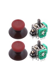Resim Xbox One Analog Motor Topuz Seti 2+2 One - One S/x - Series S/x Uyumlu Kırmızı Bordo 