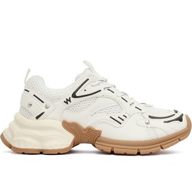 Resim Derimod Kadın Beyaz Bağcıklı Kalın Tabanlı Sneaker, Kışlık Spor Ayakkabı 25AFD430414 