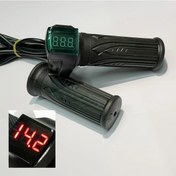 Resim Xuweiwei Universal Elektrikli Bisiklet Motor Gaz Kolu Pair Display Voltage Dayanıklı 