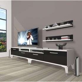 Resim Decoraktiv Eko 220r Slm Silver Tv Ünitesi Tv Sehpası - Beyaz - Siyah 