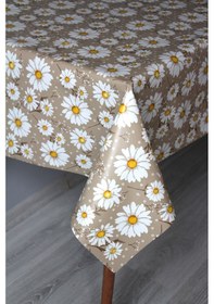 Resim Elyaf Silinebilir Pvc Muşamba Masa Örtüsü 1754-1 Minipapatya Kahverengi 