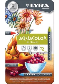 Resim Lyra Aquacolor Aquarell Sulandırılabilen Pastel Boya 12 Renk 