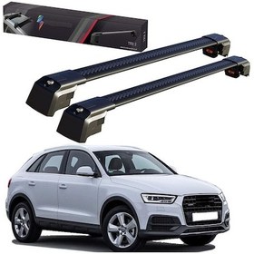 Resim Audı Q3 8u 2012-2018 Trx2 Carrier Kilitli Ara Atkı Cross Bar Taşıyıcı Tavan Barı Siyah 