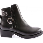 Resim Dgn 4001-2164-22k Kadin Tokali Alçak Topuk Bot 4001-2164-R4251 Siyah 