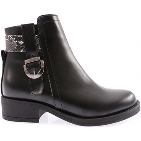 Resim Dgn 4001-2164-22k Kadin Tokali Alçak Topuk Bot 4001-2164-R4251 Siyah 