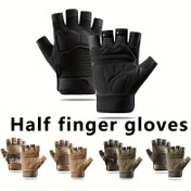 Resim Unisex Yarım Parmak Dış Mekan Eldivenleri - Hiking, Dağ Bisikleti & Tırmanış için Hafif Nefes Alabilir Spor Tasarım - Güçlendirilmiş Dolgu ile Ergonomik Uyum - Çoklu Renkler (Siyah, Ten, Kahverengi, Yeşil, Gri, Bej), Yürüyüş Ekipmanı, Modern Eldiven Tasarımı, Aktif Yaşam Tarzı, Dayanıklı Malzeme, Fitness Ekipmanı 