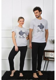 Resim Akbeniz Erkek Pamuk Penye Sevgili Kombini Pijama Takımı Gri 50126 Tek Takım-gri Erkek Gri 