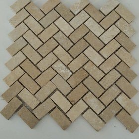 Resim Traverten Zebra 2,5x5 Mozaik - Outlet 