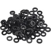 Resim Seeppitous M3 x 6mm x 1mm Naylon Düz Yalıtım Yıkayıcı Contalar Malzerleri Siyah 200 Pcs (Yurt Dışından) 