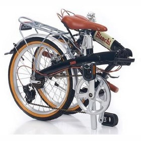 Resim Bianchi New Vintage 20 Jant Katlanır Bisiklet (Siyah Glossy) 