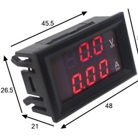 Resim Motorobit Dc 100v 10a Voltmetre - Ampermetre Panel Tipi 