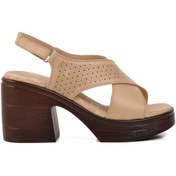 Resim Bej Kadın Topuklu Sandalet 523001 Z Bej 