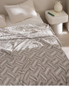 Resim Madame Coco Kylian Çift Kişilik %100 Pamuk Yatak Örtüsü - Bej 8684427221341 Ekru 