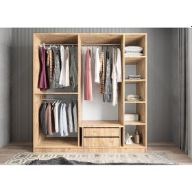 Resim Magnum 5 Kapaklı Dolap Gardırop Çam 