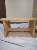 Resim Zeliş Ahşap Hediyelik Eşya Ahşap Banyo Taburesi 