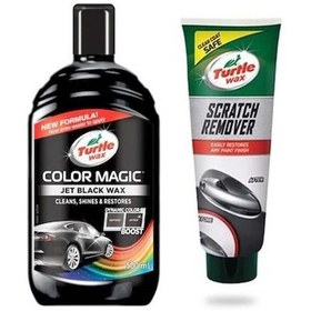 Resim Turtle Wax Renkli Cila Siyah + Ince Çizik Giderici Pasta 100 Ml 