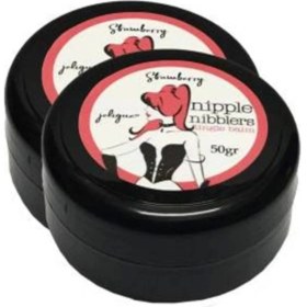 Resim Bezos Hintohu Nipple Nibblers Tingle Balm Strawberry Flavored 50ML Çilekli Göğüs Bakım Kremi 2 Adet 