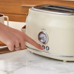 Resim Karaca Retro Ekmek Kızartma Makinesi Krem 