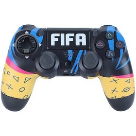 Resim Fıfa Mavi-ps 4 İçin Bluetooth Kablosuz Denetleyici Joystick Gamepad Pc Dizüstü Oyun Denetleyicisi Playstation 4 Için Ince Kablosuz Gamepad 