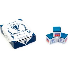 Resim Silver Mavi Bilardo Istakası Tebeşiri 12'li 