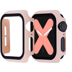 Resim Apple Watch 42 Mm Uyumlu Kasa Ve Ekran Koruyucu Sert Silikon Renkli 360 Tam Koruma Gard 01 Pembe 