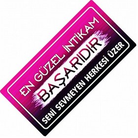 Resim En Güzel İntikam Başarıdırsök-tak Pratik Dekor Plaka 