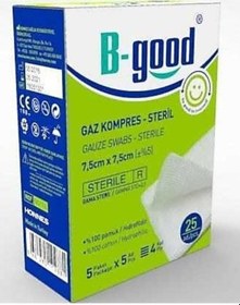 Resim B-good Gaz Kompres 7.5 x 7.5 CM 25 Adet 