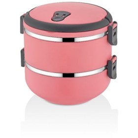 Resim Davet Freshbox koyu Pudra 2 Katlı Sızdırmaz Yemek Termosu Sefer Tası 1.2 Lt Tek Kişilik Hacmi Vardır 