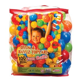 Resim Dede 100 Parça Oyun Havuz Topu (9 cm): Duyusal Bütünleme ve Hareketin Keyfi! 