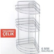 Resim Ece 3 Katlı Paslanmaz Metal Köşelik 55 Cm 1 Adet Çok Renkli 