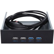 Resim Yuntech01 Optik Sürücü Konsole Ön Paneli 5.25 İnç - Metal Kasa, 2xusb3.0 19pin + 2xusb2.0 9pin Hub, Windows Uyumlu 