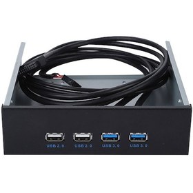 Resim Yuntech01 Optik Sürücü Konsole Ön Paneli 5.25 İnç - Metal Kasa, 2xusb3.0 19pin + 2xusb2.0 9pin Hub, Windows Uyumlu 