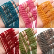 Resim 2mm 950 Adet & 3mm 620 Adet DIY Takı Cam Boncuklar Rondelle Fasetli Kamyoncu Şeklinde Dekoratif Bijuteri Malzemeleri İçin Perleler 