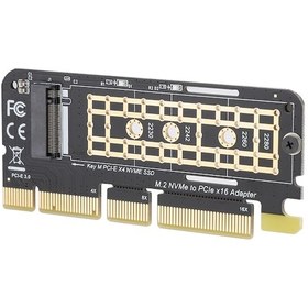 Resim Konesam M.2 Nvme Ssd'ye Pcı-e 3.0 X16 Dönüştürücü Kartı - Çoklu Ssd Testi, 4x Sinyal, 22x32/42/60/80mm Desteği 