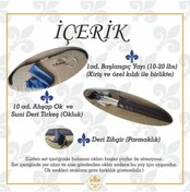 Resim Geleneksel Okçuluk Başlangıç Seti (Basit Tirkeş +10 Ok +Zihgir) 