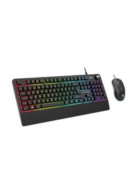 Resim Rampage Km-9858 Jazzy V2 Siyah Usb Rgb Aydınlatmalı Q 12800 Dpı Mouse Gaming Oyuncu Klavye Mouse Set Optik 