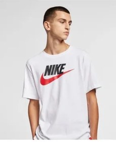 Resim Nike Sportswear Icon Futura Tshirt Beyaz Erkek Tişört - AR5004-100 