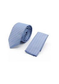 Resim İmza Koyu Mavi Desenli 6 Cm Kravat 1090240127 - Standart Koyu Mavi 