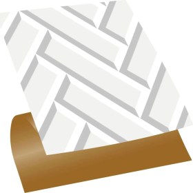 Resim Tink Kendinden Yapışkanlı Beyaz Büyük Balıksırtı Desenli Pvc Karo 30X30 cm (33 Adet) 3 M2 