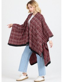 Resim Panço - Pamuk Polyester Karışımlı Şık Ve Kaliteli Kumaş-kare Desenli Kırmızı 