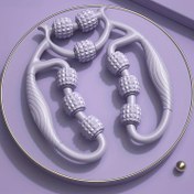 Resim 1 adet Mor PVC U-Şekilli Yoga Rulosu, Kas Rahatlatma, Fitness ve Yoga Eğitimi için - Manuel Orta Sertlik Egzersiz Ekipmanı, Denge ve Vücut Çalışmaları için, Pilates Rulosu|Ergonomik Tasarım|Dayanıklı PVC Rulo 