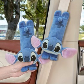 Resim Stitch Yumuşak Peluş Araç Koltuk Kemeri Omuz Pedi - Sürüş Deneyimi İçin Rahat Boyun Koruyucu, Uygun, Noel & Doğum Günleri İçin Mükemmel Hediye, Aşınmaya Karşı Dirençli, Evrensel, Araç İç Aksesuarı, Oda Dekoru İçin Mükemmel 