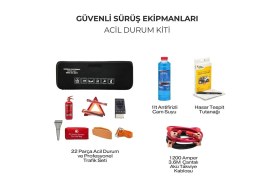 Resim German Kupfermax Acil Durum Kiti: Trafik Seti, Antifrizli Cam Suyu, Akü Takviye Kablosu ve Hasar Tespit Tutanağı 