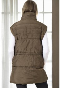 Resim Z6747 Dewberry Bayan Yelek-haki-1 Haki-1 