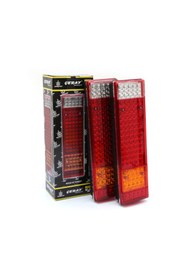 Resim ÇERAY 2 Adet - 7.ledli Stop Lambası Ledli Şeffaf Camlı - 24v 