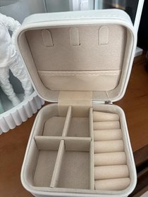 Resim Fermuarlı Takı Kutusu Organizer - Aynalı/Aynasız Seçenekli, Yüzük Küpe Kolye Düzenleyici, Seyahat Tipi Mücevher Kutusu (Farklı Renkler) (Buz Mavisi, Aynasız) 