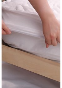 Resim Favora Tek Kişilik Kapitone Fitted Alez 100X200 - Beyaz 