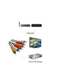 Resim 3 RCA Erkek TO 3 RCA Erkek Kompozit Görüntü Video AV Ses Kablo 2 
