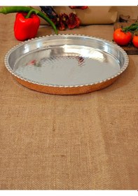 Resim Yuvarlak Bakır Fırın Tepsi 35 Cm Bakır 